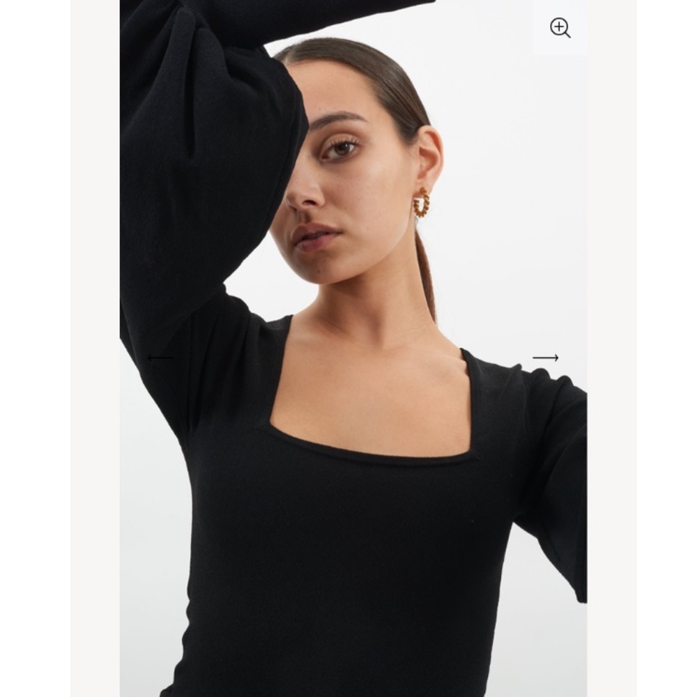 AUTUMN CASHMERE**Black Bishop Top**Med. $495 - Picture 6 of 8